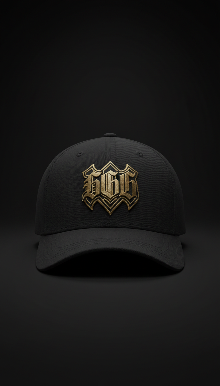 Oversized Gothic Lettering Cap