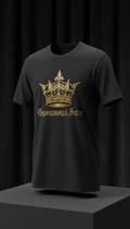 Graphic Tee with Gold Embroidery