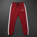 CAPONE Red Strike Track Pants - Red and black jogger with embroidered logo