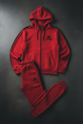 CAPONE Red Strike Tracksuit - Red and black full matching set